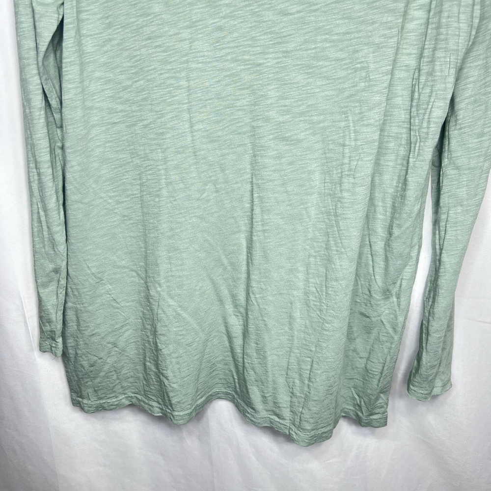 Soft Surroundings Women’s Henley Top Long-Sleeve T-Shirt XL Green Lightweight - Picture 6 of 10